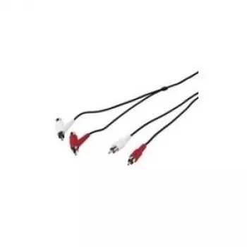 Wentronic Goobay RCA savienojuma kabelis, 1,5 m - 2x RCA spraudnis > 2x RCA spraudnis/ligzda (50214)