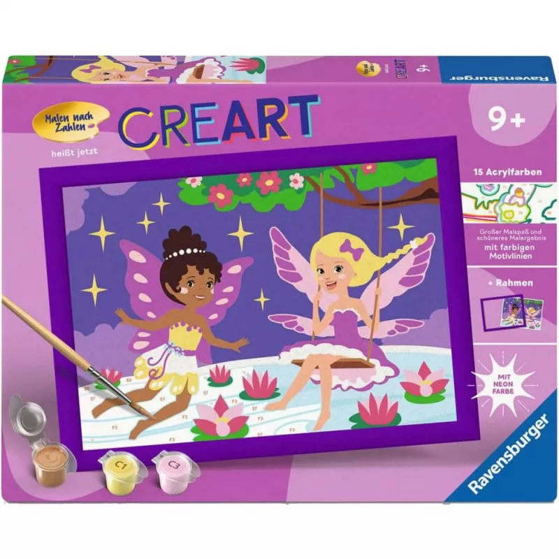 Gleznošanas komplekts Ravensburger CreArt – pasaku draugi (bērnu gleznošanas amatniecības komplekts)