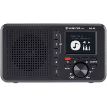 Albrecht DR 86 mazs senioru digitālais radio DAB+/UKW, melns (27861)