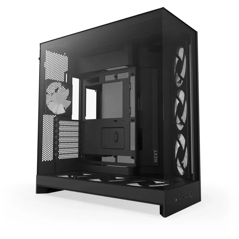 NZXT PC korpuss H9 Flow RGB+ Midi tower melns