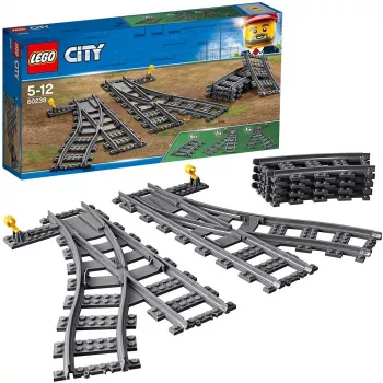 Konstruktoru komplekts LEGO City 60238 – dzelzceļa pārmijas un aksesuāri rotaļu komplektiem