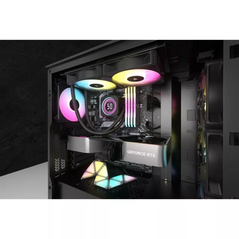 Corsair CW-9060074-WW datora dzesēšanas sistēma Procesors Viss-vienā šķidruma dzesētājs 12 cm Melns 1 gab.
