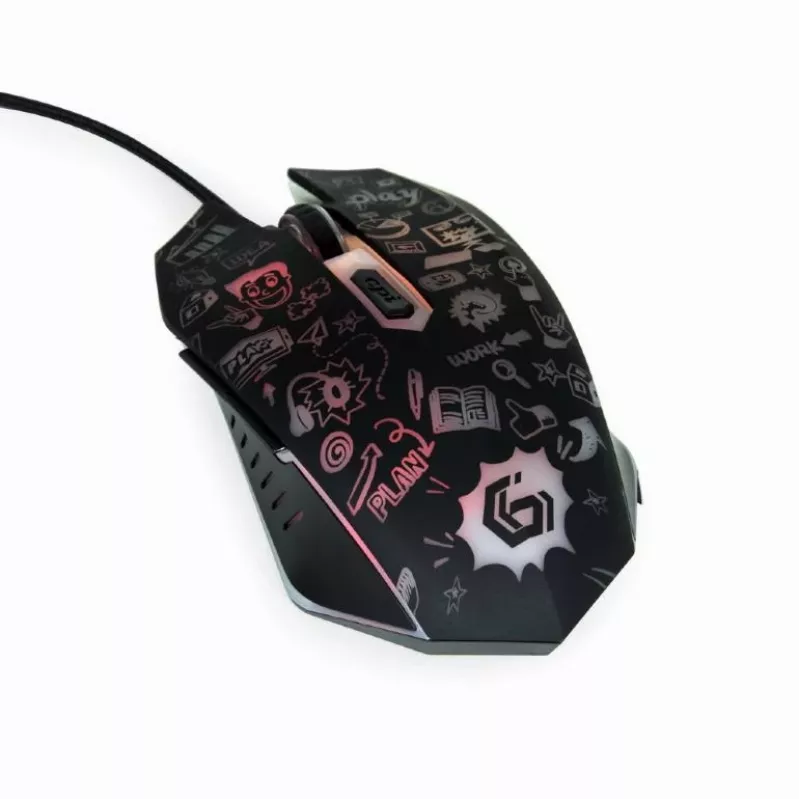 USB optiskā pele MELNA/MUS-6B-GRAFIX-01 Gembird