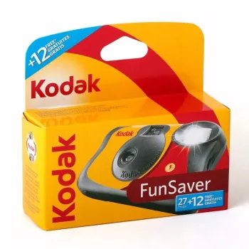 Vienreizlietojamā kamera Kodak FUN Flash 27+12 attēli, ISO 400, 39 kadri, iebūvēta zibspuldze