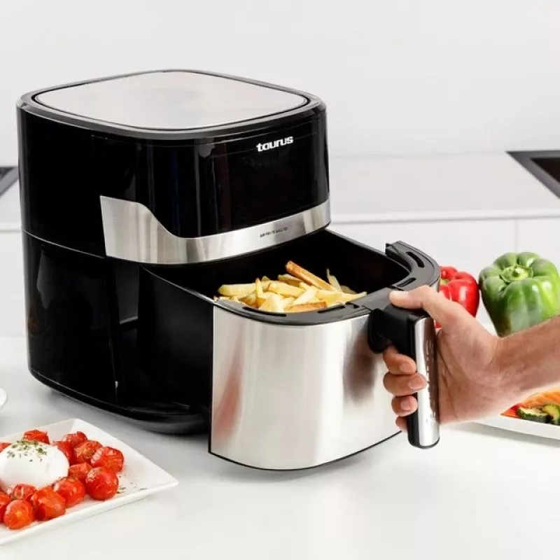 Gaisa fritieris Taurus Air Fry 7S 1600W 6.5L, nerūsējošais tērauds, 8 programmas, 80–200°C, skārienvadība