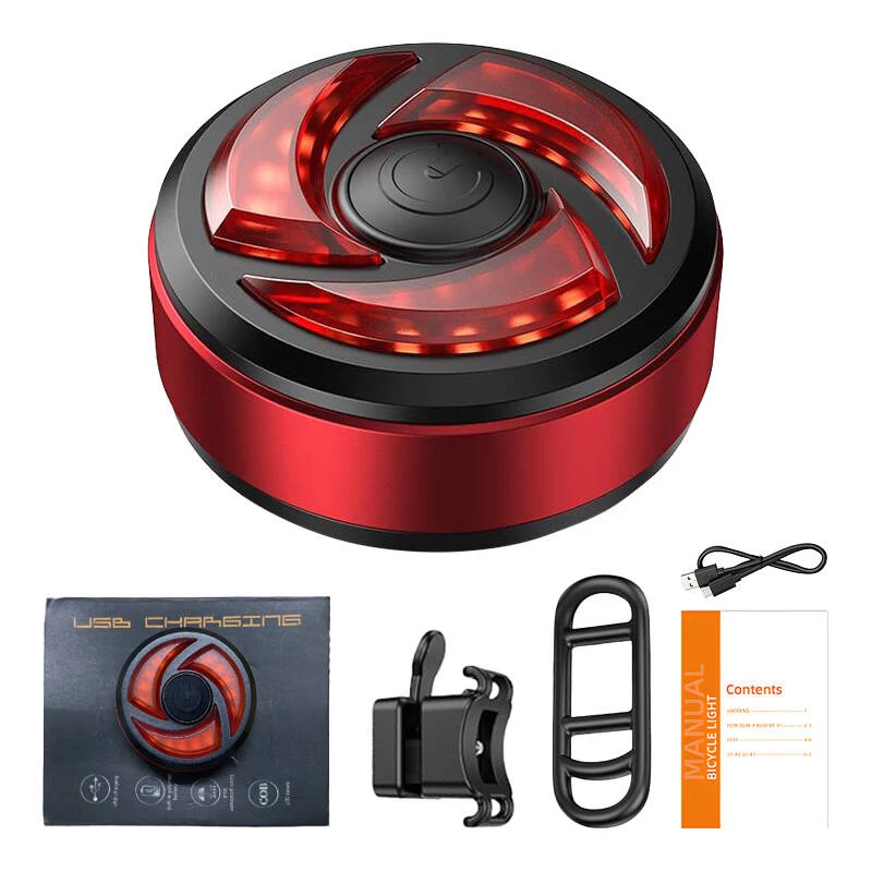 Aizmugurējais velosipēda lukturis Superfire BTL02 USB, 330 mAh akumulators, uzlādējams caur USB, aizmugurējā drošības lampa