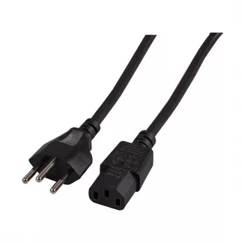 EFB-Elektronik strāvas vads Šveices tips 12 - C13 180°, melns, 2,0 m, 3 x 0,75 mm² Ražotājs: EFB Elektronik (EK537.2V3)