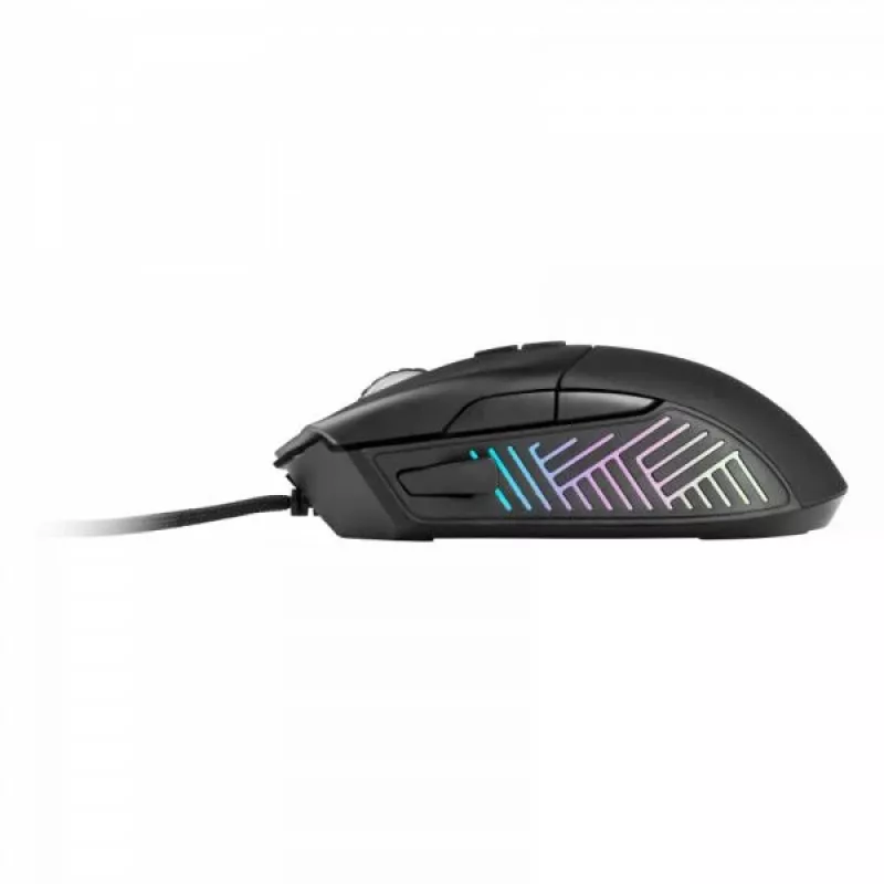 L33T Gaming 160383 Gungnir spēļu pele. 8 pogas, 16 000 DPI, ergonomiska, RGB