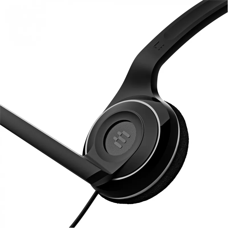 Sennheiser PC 7 USB austiņas ar vadu, galvas saite, birojam/zvanu centram, USB Type-A, melna