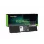 Baterija zaļa Cell DE93 priekš DELL Latitude E7440, Li‑Ion 7.4V 4500mAh, 4 elementi, melna