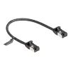 tīkla kabelis DeLOCK RJ45 kabelis spraudnis–spraudnis Cat.8.1 0,25 m Melns