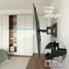 TV grīdas statīvs ONKRON SM6-B 32–90 collu ekrāniem, 50 kg nestspēja, VESA 200x200–600x400, slīpums -10–5°, pagriešana 40°