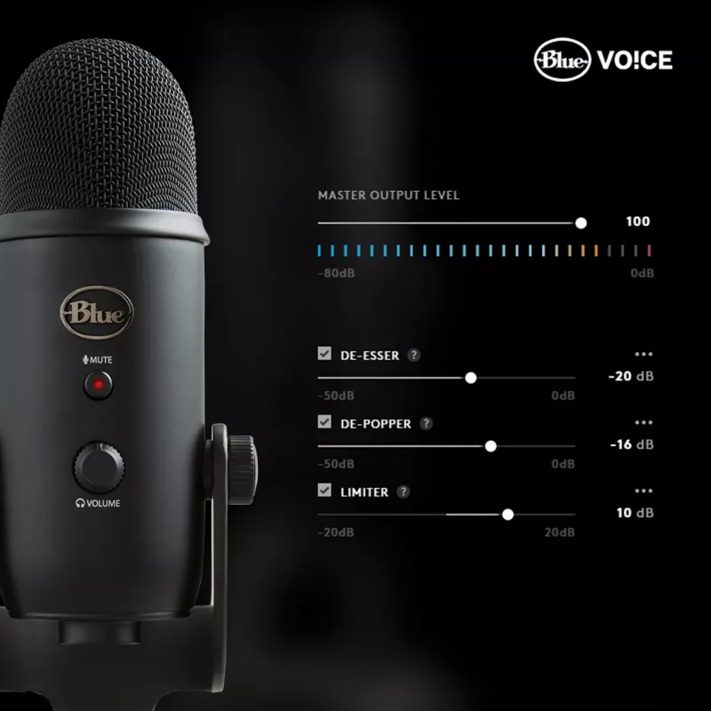 Blue Microphones Blue Microphones Yeti Mikrofons USB Blackout