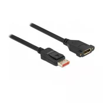 DisplayPort paplašinājuma kabelis, montāžai panelī, DeLOCK 87098 8K 60 Hz 3 m