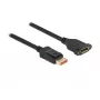 DisplayPort paplašinājuma kabelis, montāžai panelī, DeLOCK 87098 8K 60 Hz 3 m