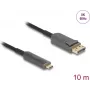 Aktīvais optiskais kabelis DELOCK USB-C uz DisplayPort 10 m (modelis 81605)