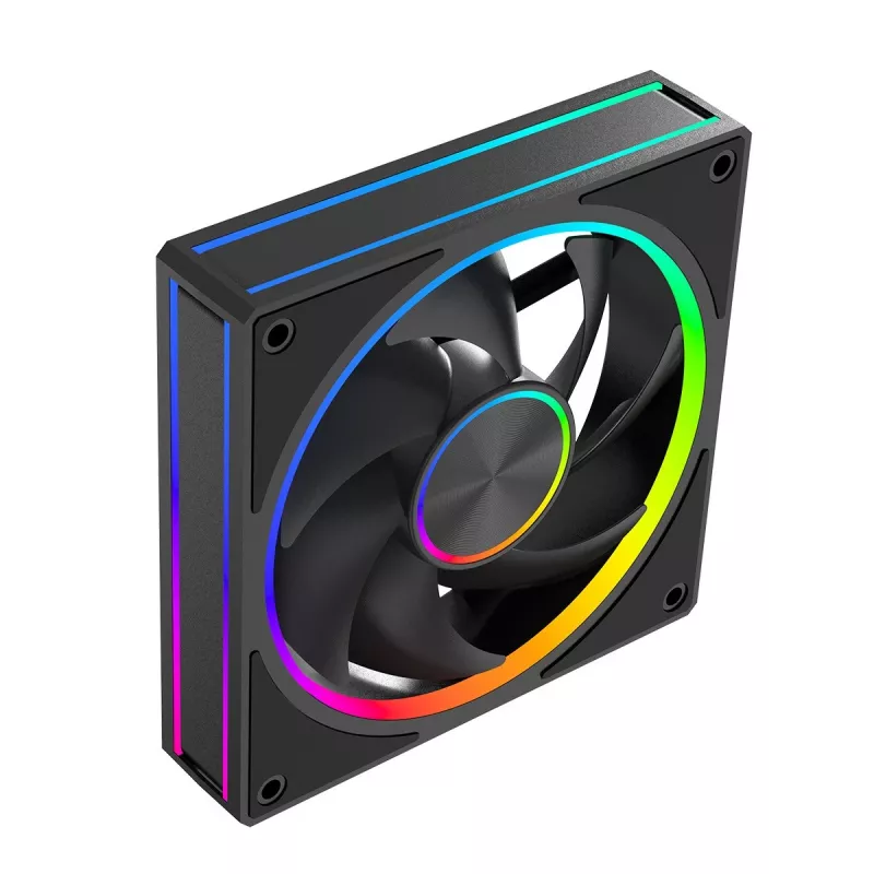 Dzesēšanas ventilators MODECOM VOLCANO LOOP 120 ARGB, 120 mm, PWM, 400–1400 RPM, melns