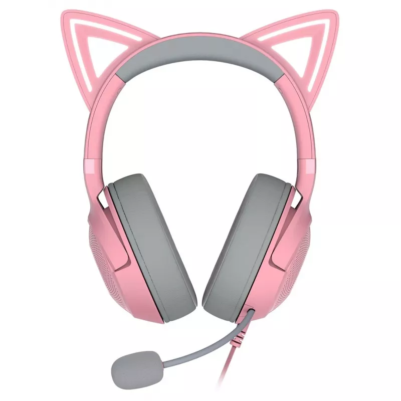 Vadu austiņas, kas novietojamas uz auss Razer RZ04-04730200-R3M1 — cirkumaurālas, 1,3 m kabelis, 353 g, rozā