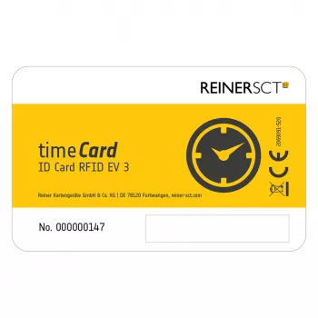 Chip card ReinerSCT timeCard Premium 25 DES — droša viedkarte laika uzskaitei un piekļuvei
