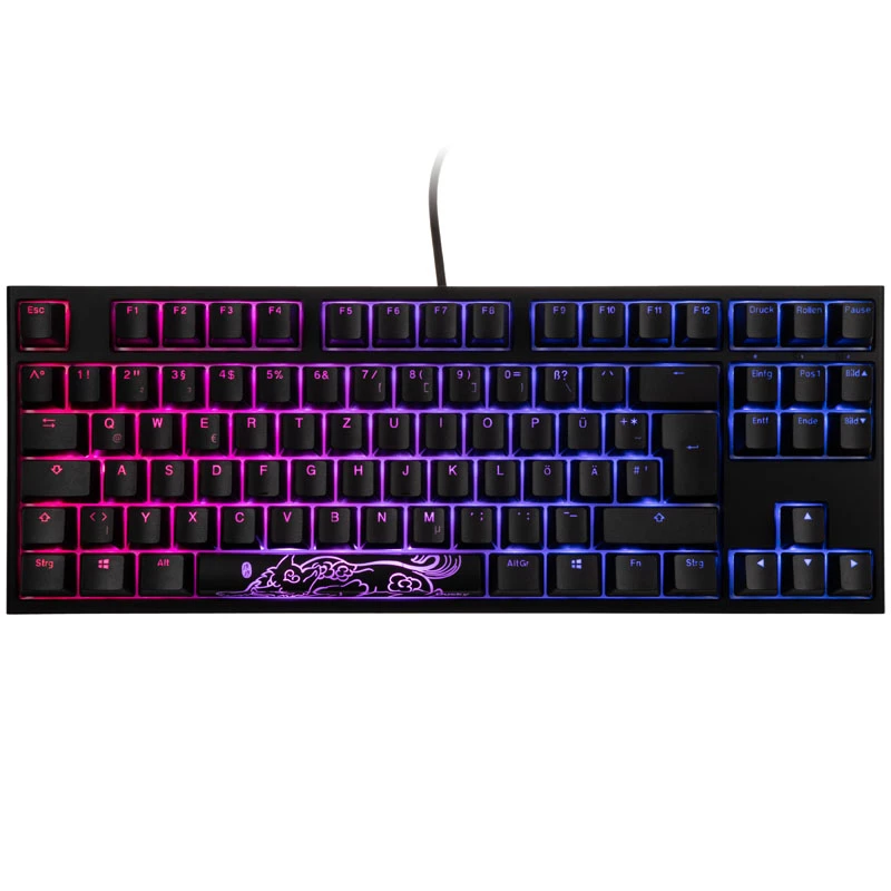 Ducky One 2 RGB TKL tastatūra spēlēm, USB, vācu, melna