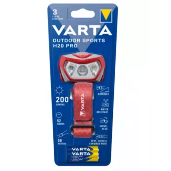 Galvas lukturītis Varta Outdoor Sports H20 Pro Pelēks Sarkans