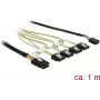 SATA kabelis DeLOCK 85682 1 m Melns