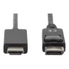 Adapterkabelis Displayport 1.2 ar fiksatoru 4K 60Hz UHD Tip DP/HDMI A M/M melns 2 m