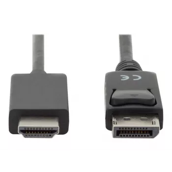 Adapterkabelis Displayport 1.2 ar fiksatoru 4K 60Hz UHD Tip DP/HDMI A M/M melns 2 m