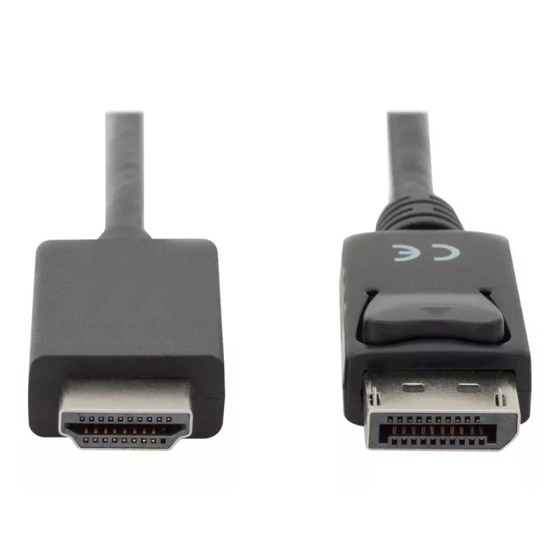 Adapterkabelis Displayport 1.2 ar fiksatoru 4K 60Hz UHD Tip DP/HDMI A M/M melns 2 m