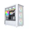 PC case Montech X5M (W) Micro Tower, balta — Micro-ATX/Mini-ITX, supports ATX PSU, 3x120mm front, 1x120mm rear, 2x3.5 inch bays, 4x2.5 inch bays