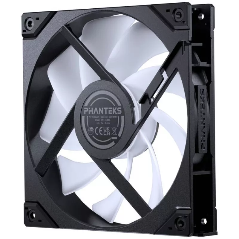 PHANTEKS M25 Gen2 PWM D-RGB 140mm ventilatoru 3 gab. komplekts, melns