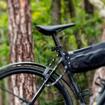 Rockbros WD795 melns salokāms velosipēda slēdzene ar atslēgu
