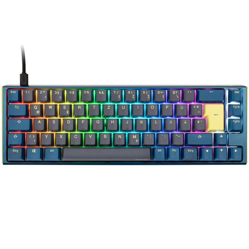 Ducky One 3 SF DayBreak tastatūra spēlēm USB vācu melna zila