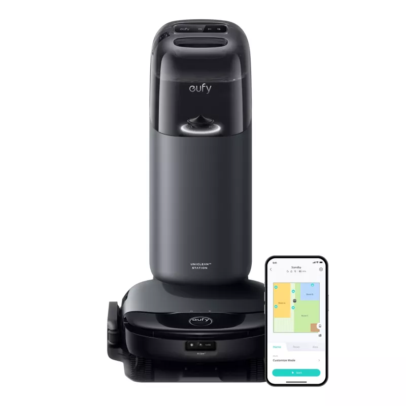 Anker Eufy | Robotu putekļsūcējs ar visu vienā staciju | Omni S1 | Slapjā&Sausā | Darbības laiks (maks.) 216 min | 4600 mAh | 8000 Pa | Pelēks