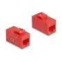 Keystone modulis DELOCK 90641, plakana konstrukcija, RJ-45 savienotājs, sarkans