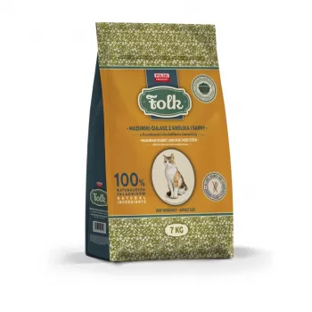 FOLK Mazūrijas stila trušu un stirnu sautējums ar bietēm un dzērvenēm - sausā kaķu barība - 7 kg