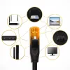 Ethernet komutācijas kabelis QOLTEC CAT6, 2×RJ45, 20 m, melns