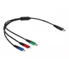 DeLOCK USB uzlādes kabelis 3-in-1 USB Type-C Lightning Micro USB 30 cm