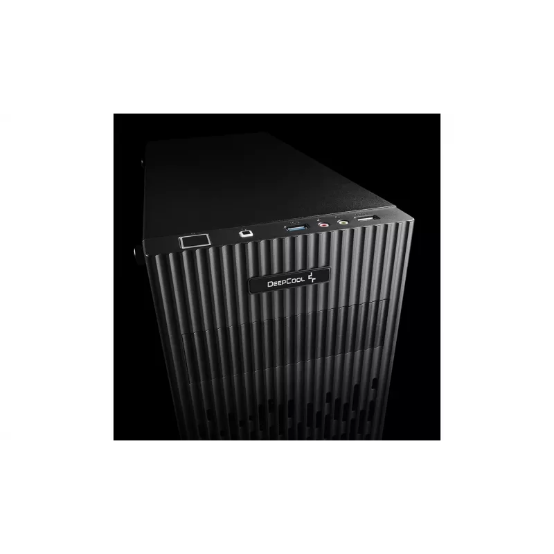 PC korpuss DeepCool Matrexx 30 Mini Tower — Micro ATX, rūdīts stikls, 3x3.5 collu / 2x2.5 collu sloti, GPU līdz 25 cm