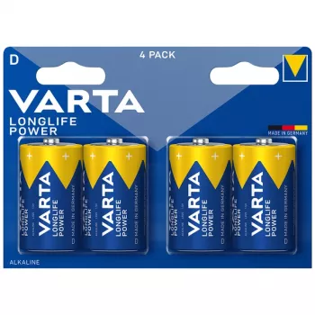 Baterija Varta 4920 LONGLIFE Power Mono D 1.5V – izmēra D primārā sārma baterija