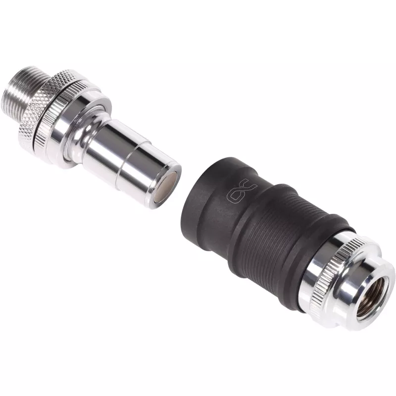 Alphacool Quick Disconnect Set BLH1A IG-IG ar Schott savienojumu – ātrās atvienošanas savienotāju pāris G½/G1/4 pieslēgumiem