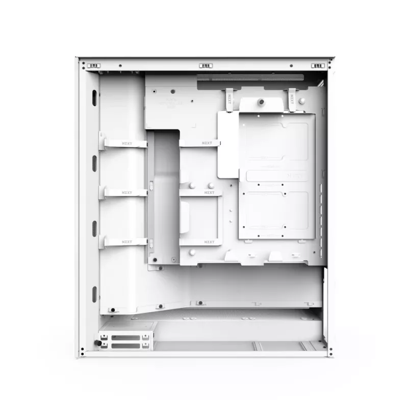 PC Case NZXT H7 Flow RGB Midi Tower balta — Tempered Glass, EATX, Front 3×120mm, USB-C