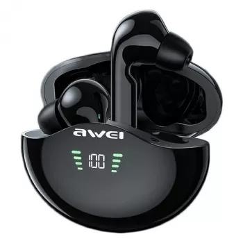 Austiņas Awei T12P Bluetooth 5.3 TWS melnas