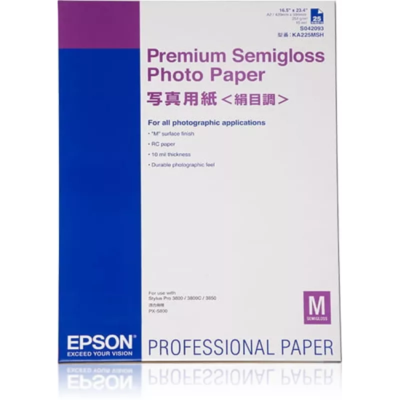 Epson Premium pusspīdīgs fotopapīrs, DIN A2, 250 g/m², 25 loksnes