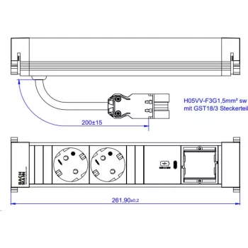 Bachmann 916.507 strāvas adapteris, melns