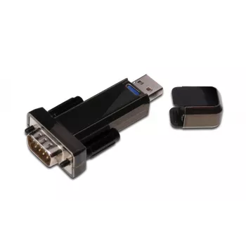 Microconnect USBADB9M kabeļa savienotāju pārveidotājs USB 2.0 seriālais melns
