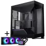 PHANTEKS NV-Serie NV5 MK2 ATX korpuss, rūdītais stikls, DRGB - Satin Melns + Glacier One 360M25 Gen2 DRGB AiO šķidruma dzesēšana - 360mm