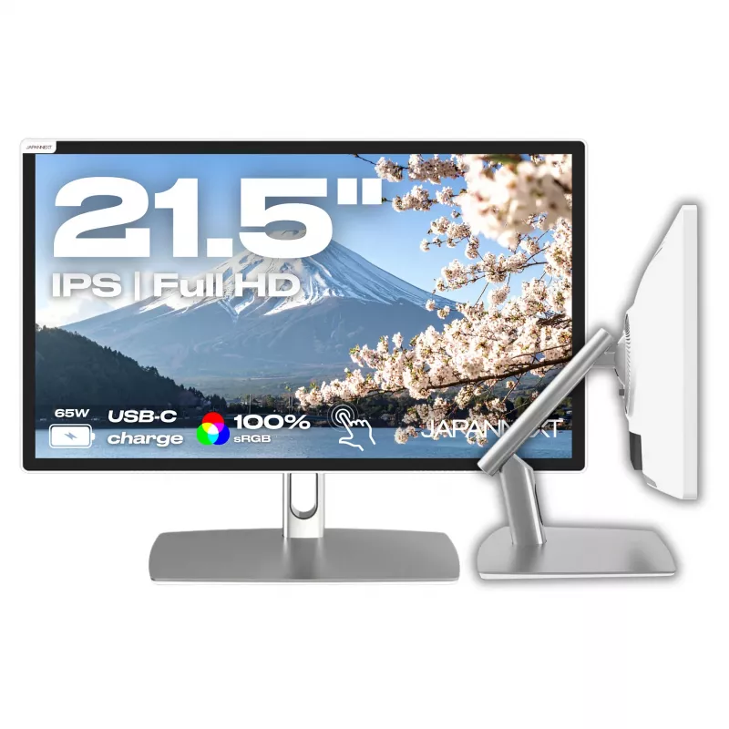 JAPANNEXT FHD skārienekrāna monitors 54,61 cm (21,5 inch) 1920x1080 pikseļi, IPS panelis, 8 ms, 75 Hz, AMD FreeSync, HDMI, skārienekrāns (JN-IPS2152FHDR-C65W-FLD-T)