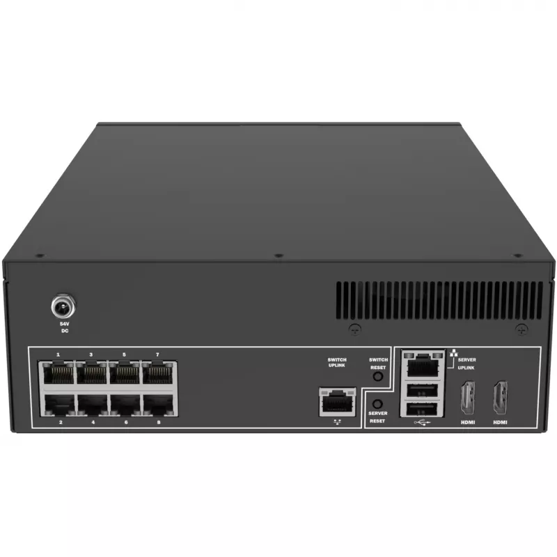 Tīkla video ierakstītājs - 8 IP kanāli - 4 TB HDD - PoE slēdzis - HDMI - USB 3.2