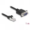 Tīkla kabelis DELOCK 64351 — Cat5e S/UTP (STP), RJ‑45 uz RJ‑45, 1 m, melns